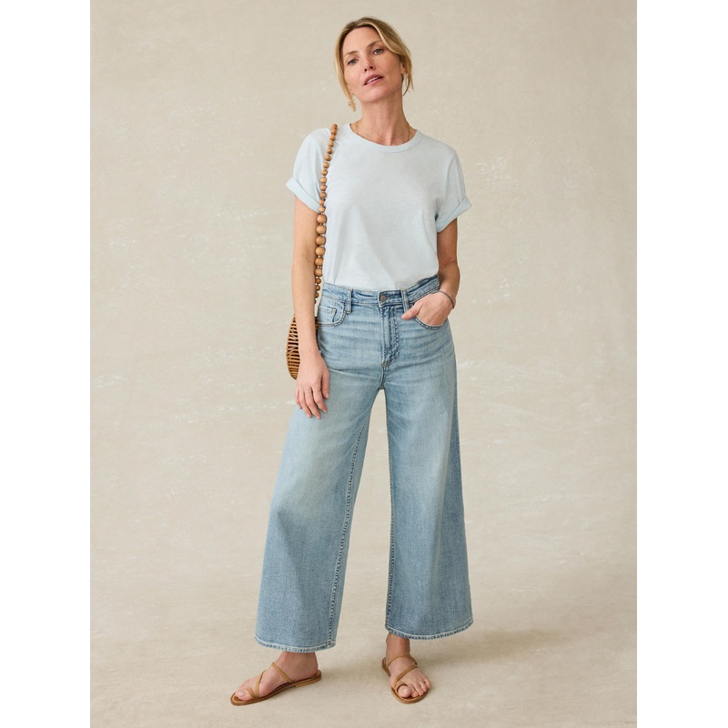 Saturday Denim Wide Leg Ankle - West Cove Wash