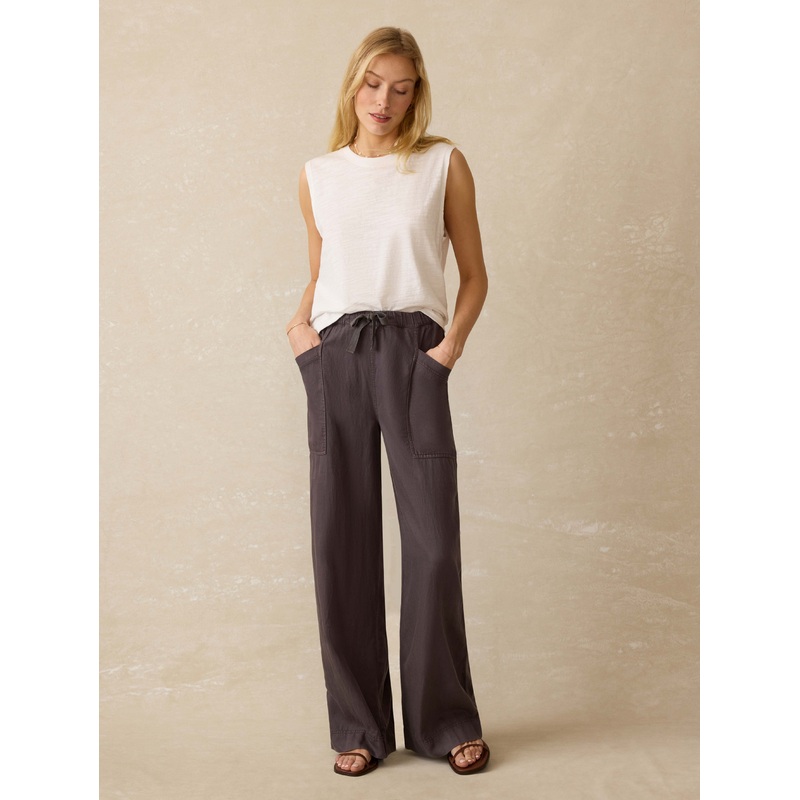 Topanga Drape Pant - Washed Black