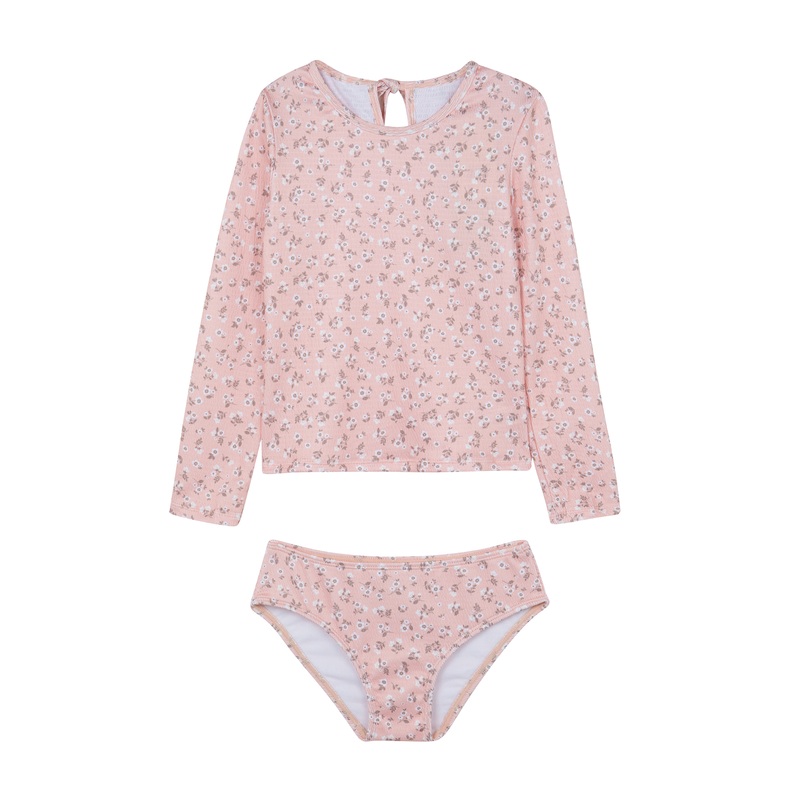 Ditsy Dream Textured Long Sleeve Rash Guard Set