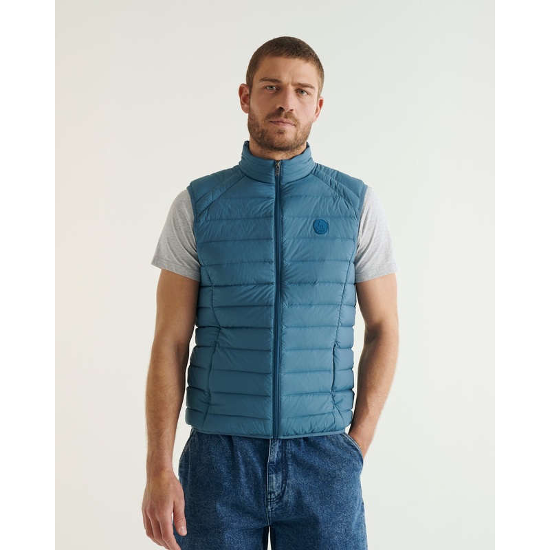 Doudoune sans manches stretch Bleu jeans Arafo