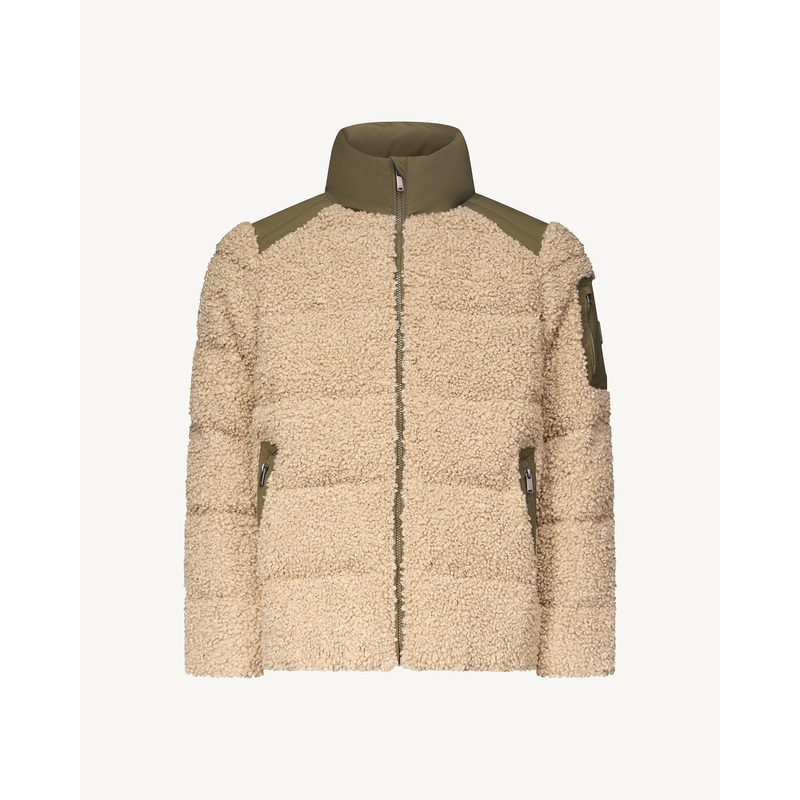 Doudoune bi-matire en sherpa Grand Froid Beige Matheo