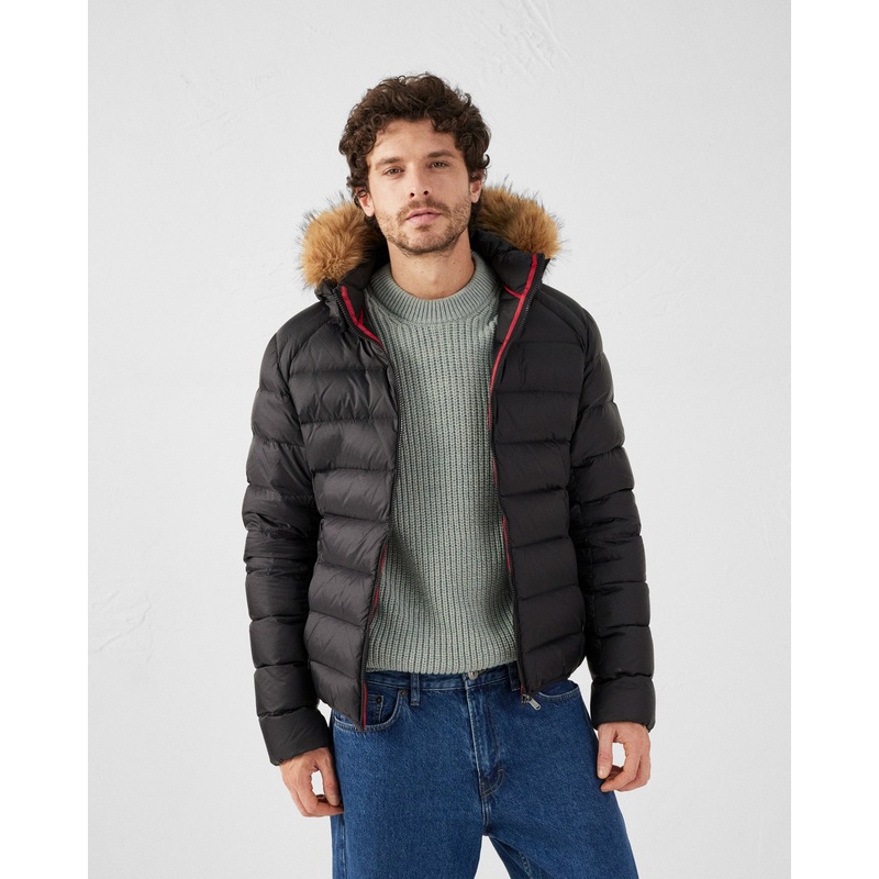 Doudoune  capuche Grand Froid Noir Prestige
