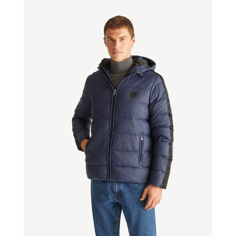 Doudoune droite  capuche Marine John Ribbon