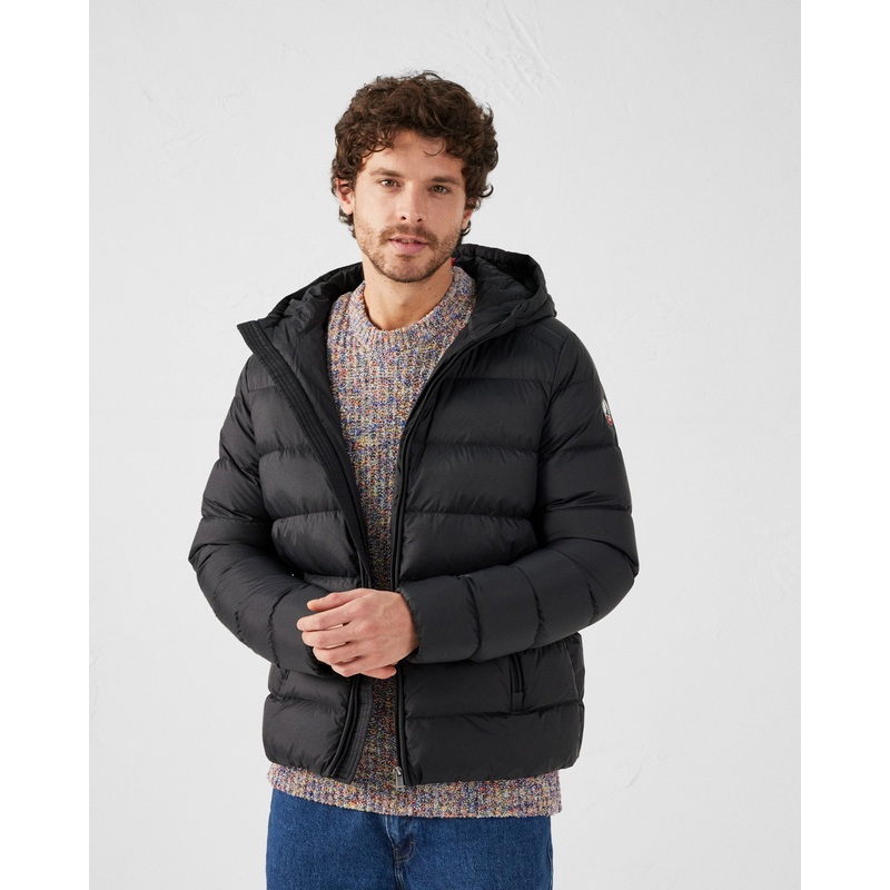 Doudoune droite  capuche Noir John