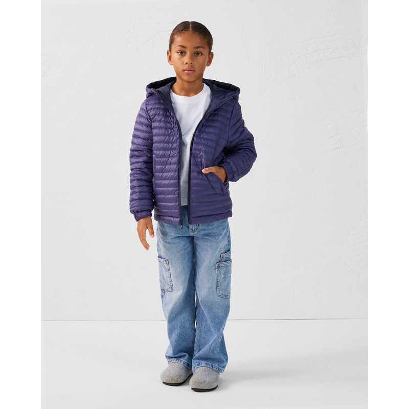 Doudoune enfant rversible  capuche Ultralight Marine/Bleu mystique Kyoto 2.0