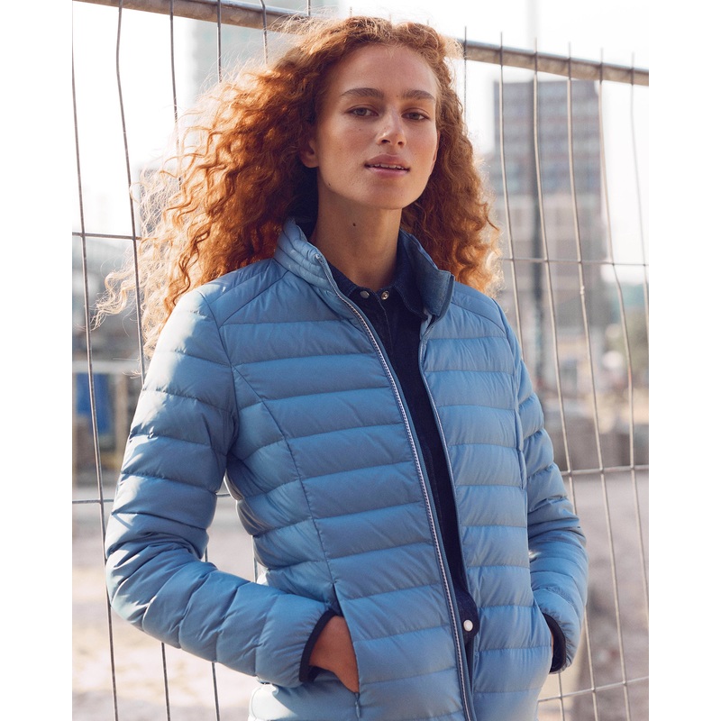 Doudoune lgre avec dtails en denim Bleu dlav Flight WNW  x DENHAM