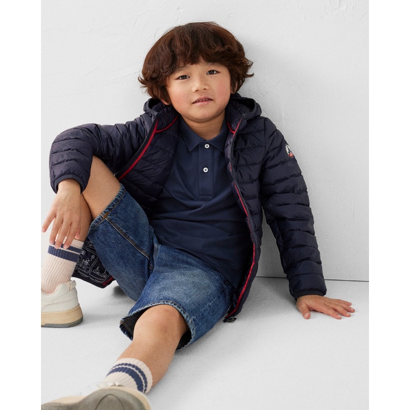 Doudoune lgre  capuche enfant Marine Hugo