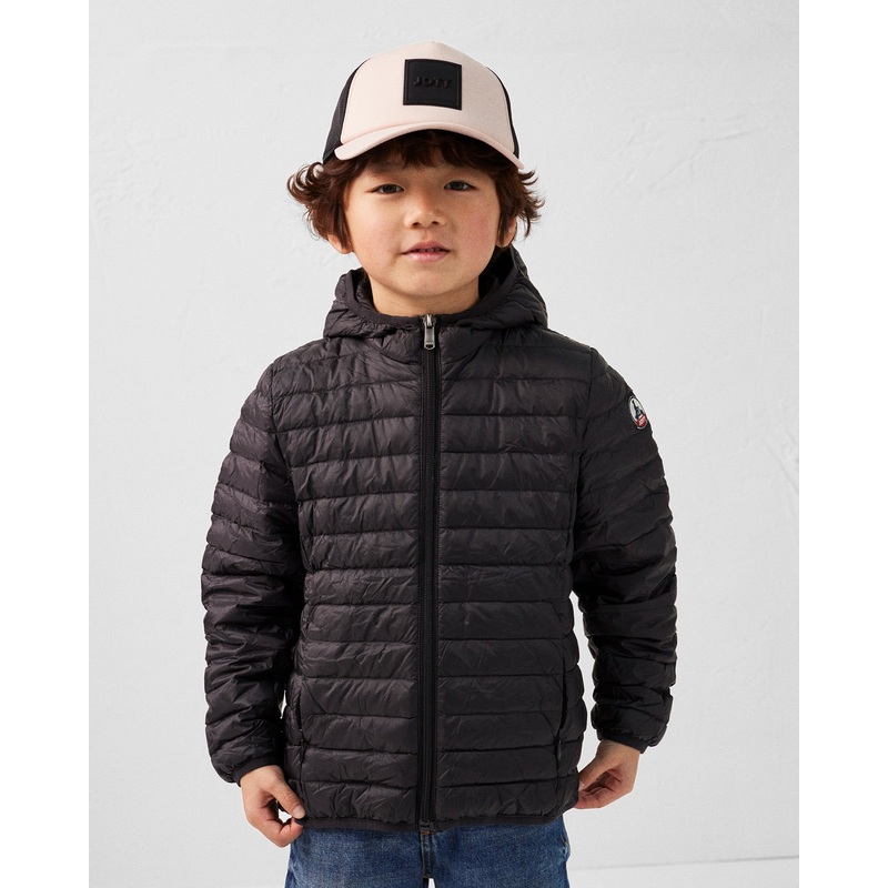 Doudoune lgre  capuche enfant Noir Hugo