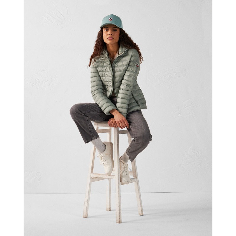 Doudoune lgre  capuche Vert minral Cloe