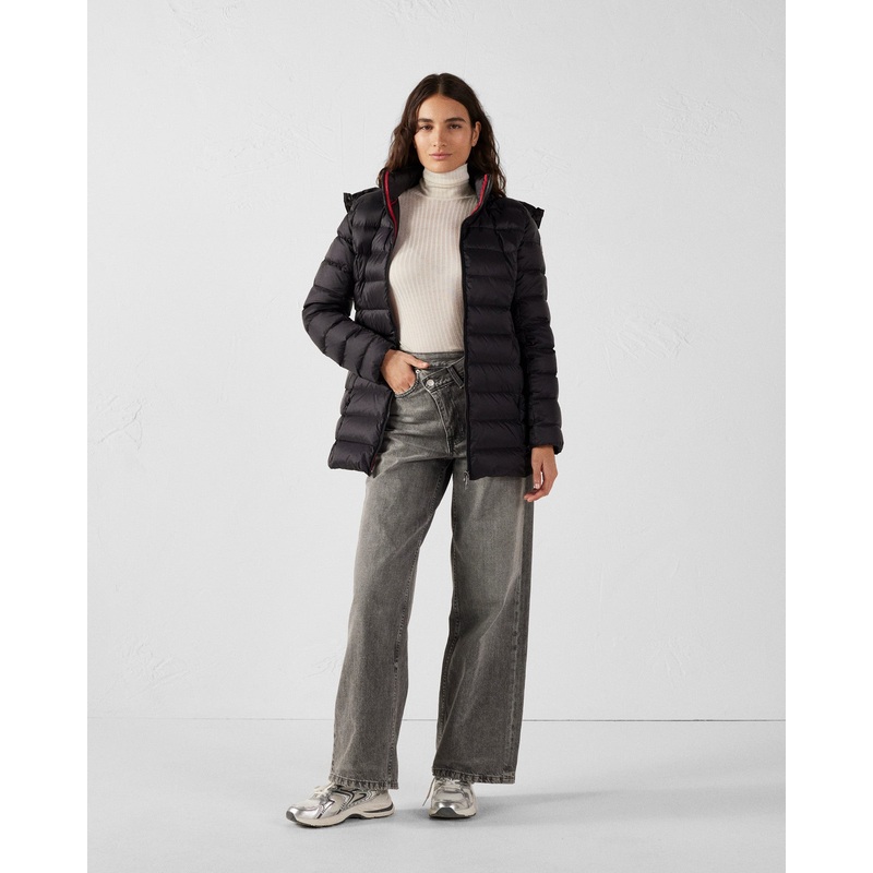 Doudoune mi-longue Grand Froid Noir Perle