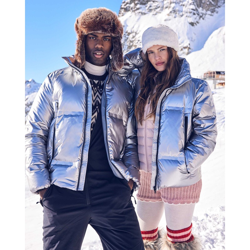 Doudoune mtallique esprit 'Puffer' Argent Holly