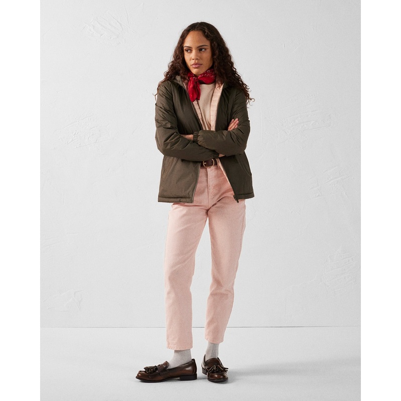 Doudoune rversible  capuche Ultralight Army/Pche clair Bangkok 2.0