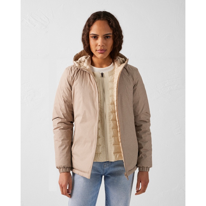 Doudoune rversible  capuche Ultralight Beige/Sable Bangkok 2.0