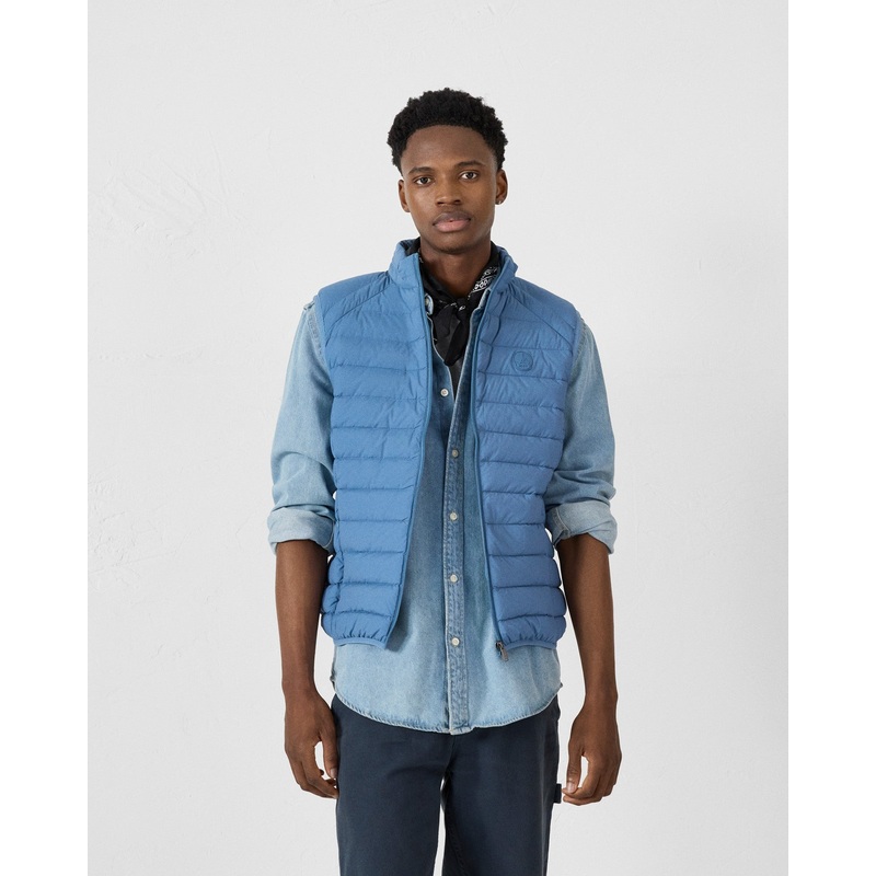 Doudoune sans manches stretch Bleu dlav Arafo