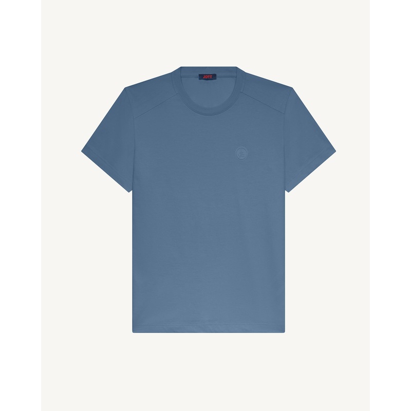 T-shirt col rond homme en coton Bleu dlav Pedro