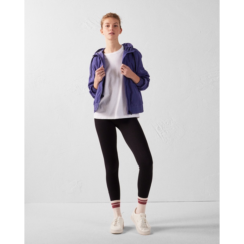 Blouson coupe-vent lger  capuche Bleu mystique Alize