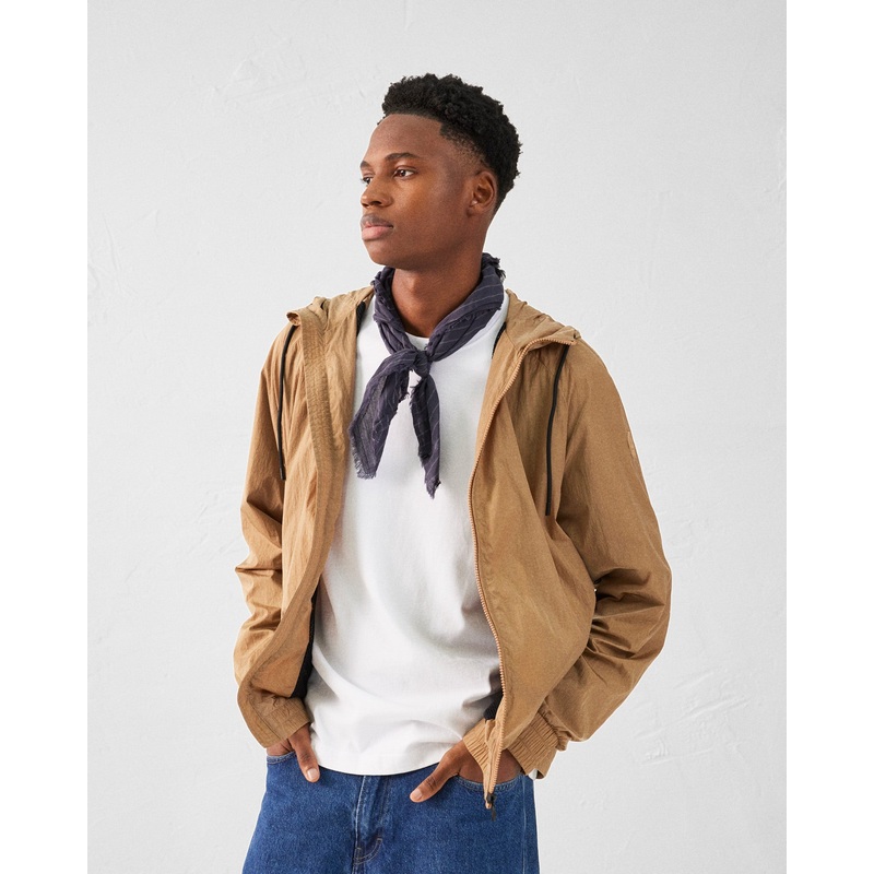 Blouson coupe-vent lger  capuche Fauve Storm