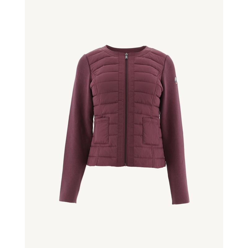 Burgundy Almeria lightweight down jacket