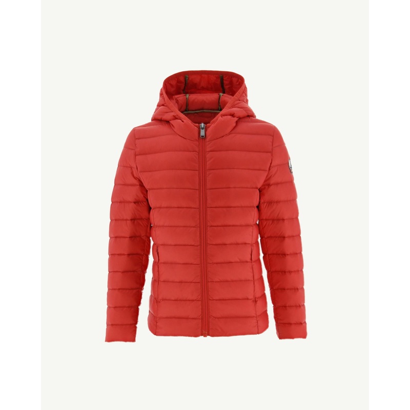 Children's light hooded down jacket Bright red Carla