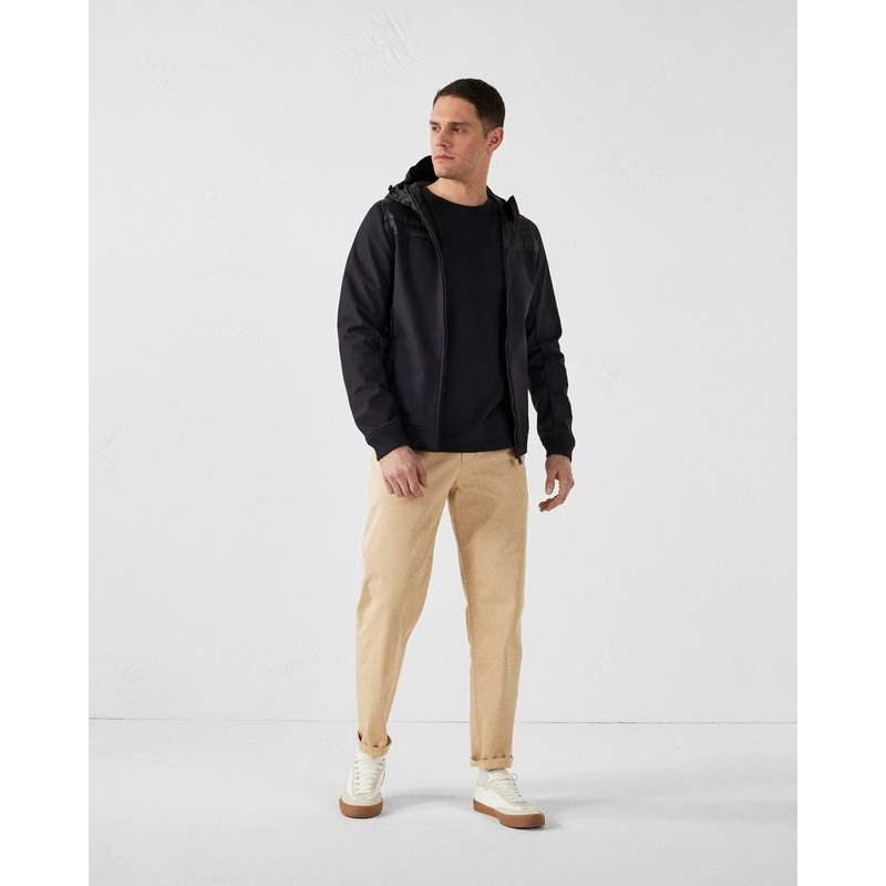Doudoune bi-matire softshell Noir Paco 2.0