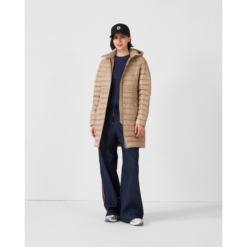 Doudoune longue  capuche Beige Vero 2.0