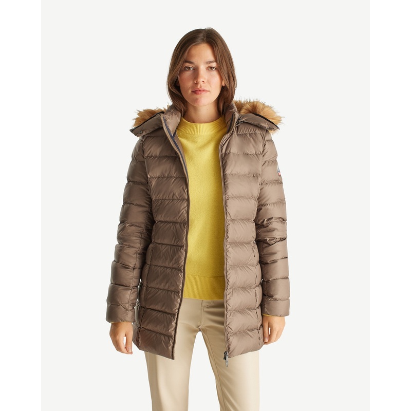 Doudoune mi-longue Grand Froid Taupe Perle