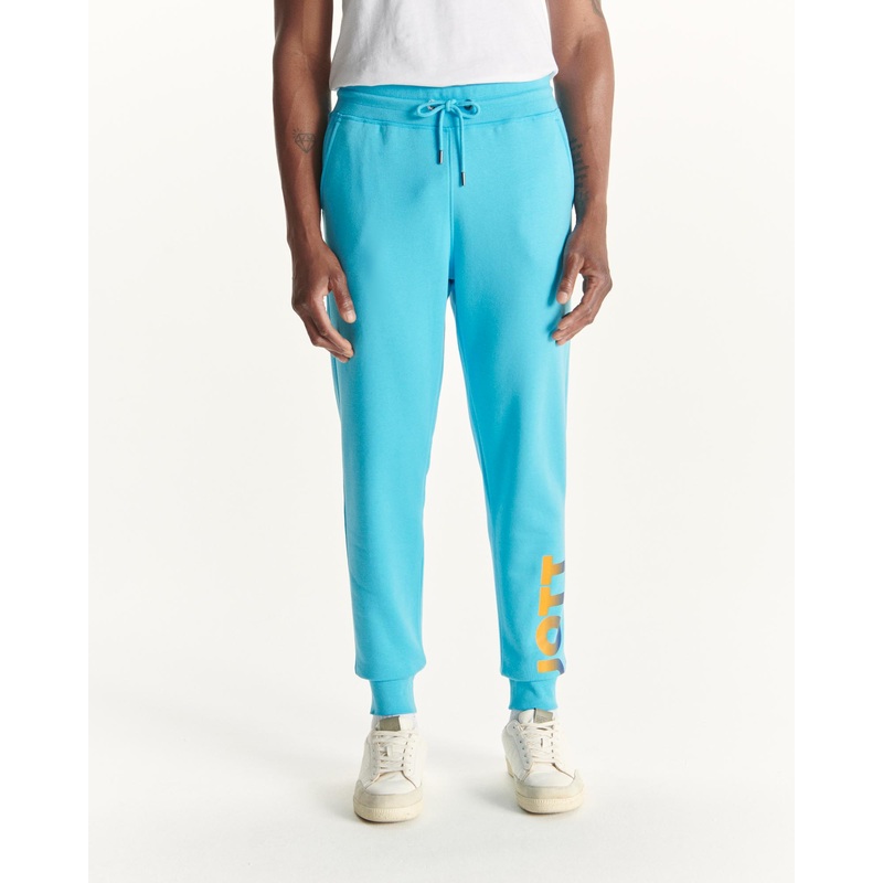 Jogging en coton biologique imprim Bleu ciel Santiago