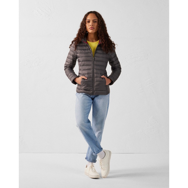 Light hooded down jacket Anthracite Cloe