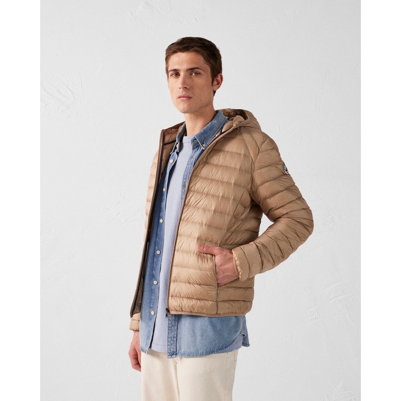 Light hooded down jacket Beige Nico