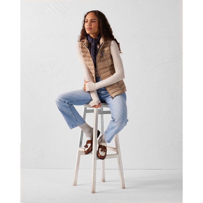 Light sleeveless padded jacket Beige Seda