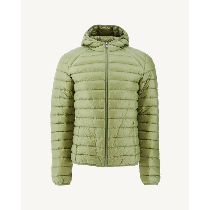 Lightweight hooded puffer jacket Light khaki Nico