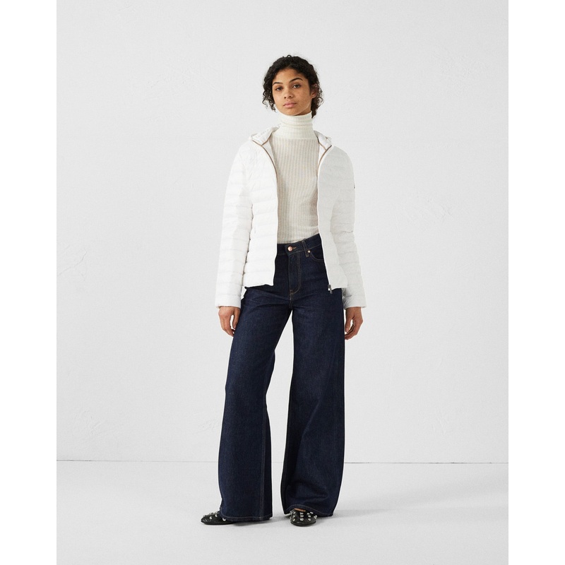Lightweight hooded puffer jacket White Cloe