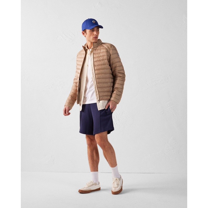 Matte beige lightweight padded jacket