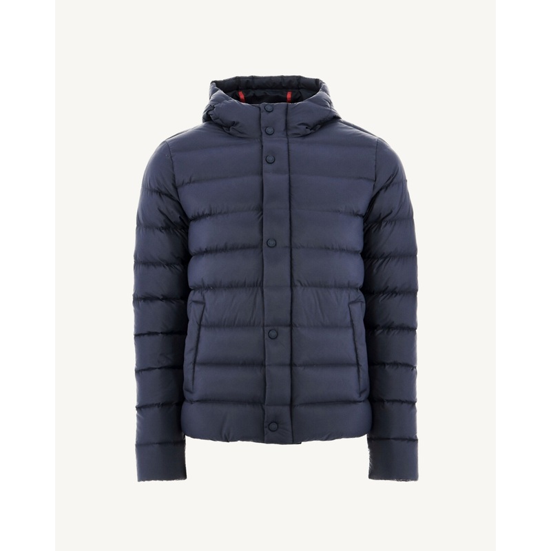 Navy Jorge hooded puffer jacket
