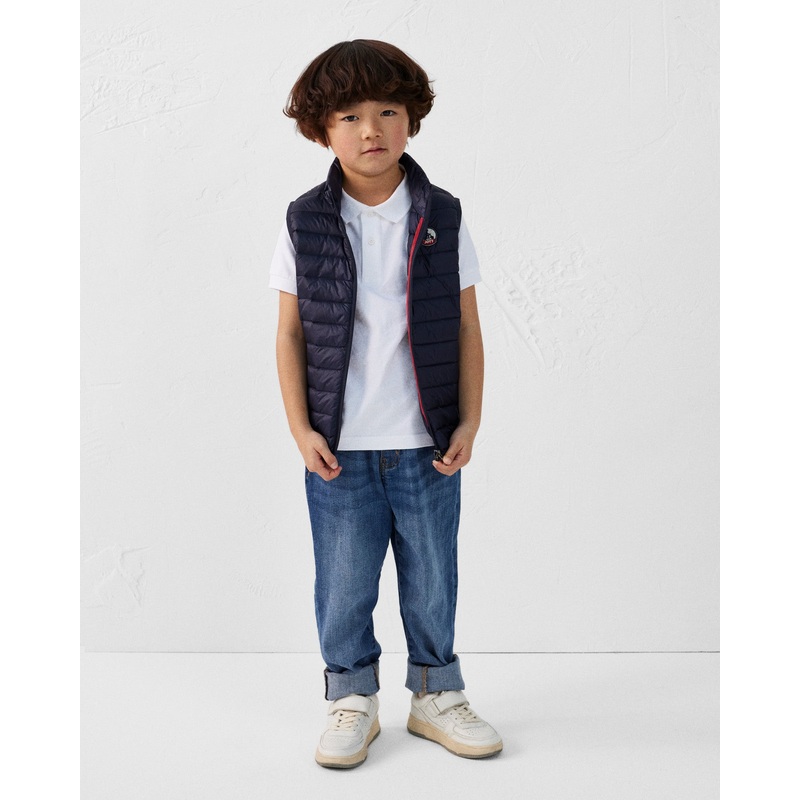 Navy Zoe children's sleeveless down jacket