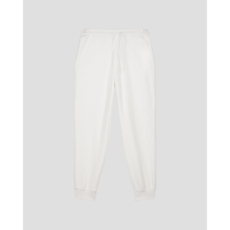 Pantalon de sport en coton Blanc Iris