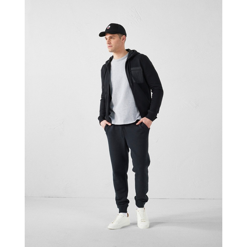 Pantalon de sport en coton Noir Achille