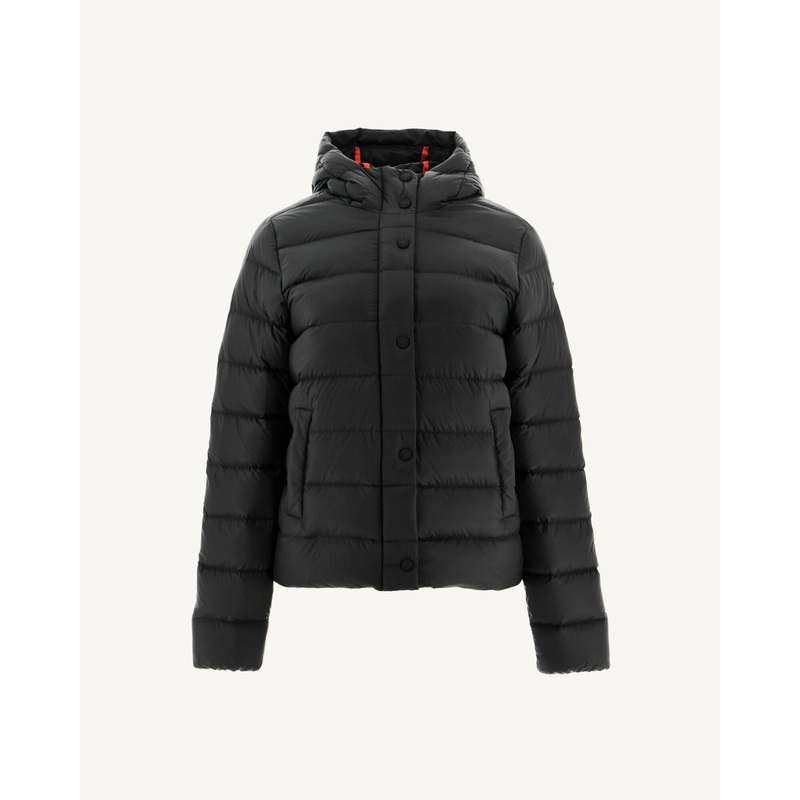 Straight hooded padded jacket Black Jane