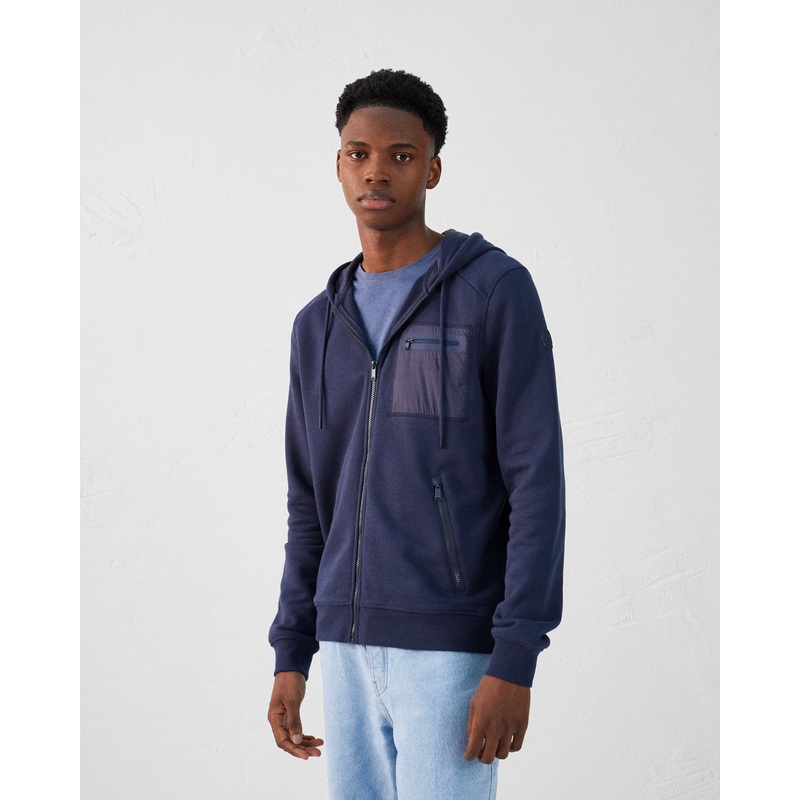 Veste zippe en coton Marine Hector