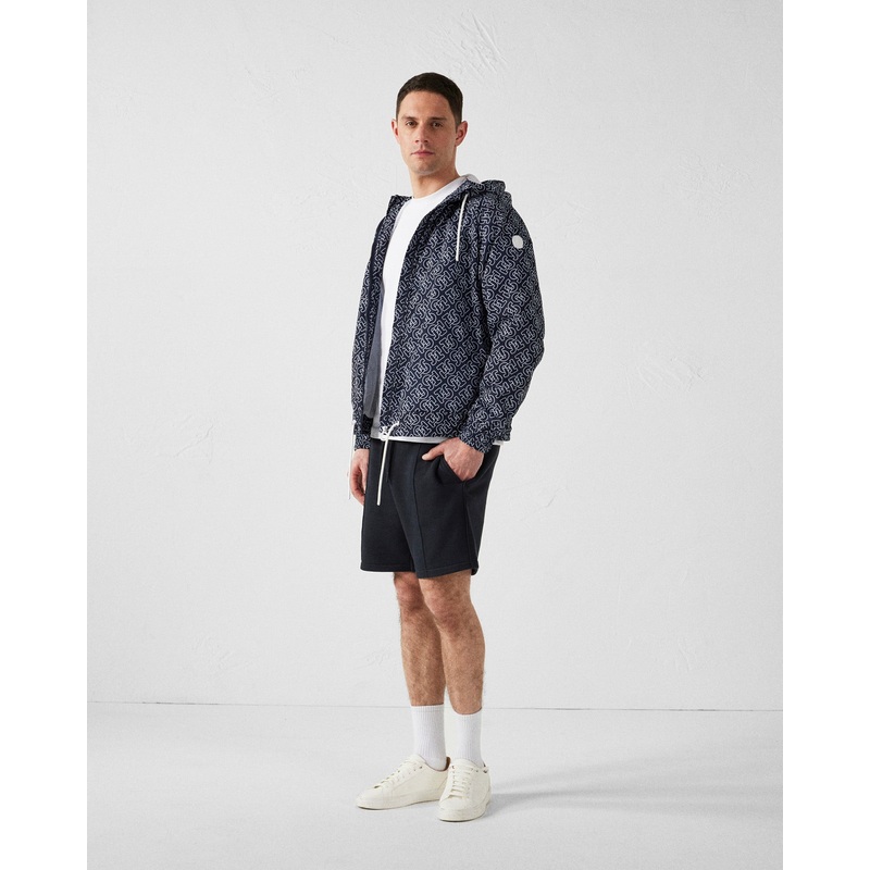 Blouson coupe-vent lger  capuche Mono marine Storm monogram