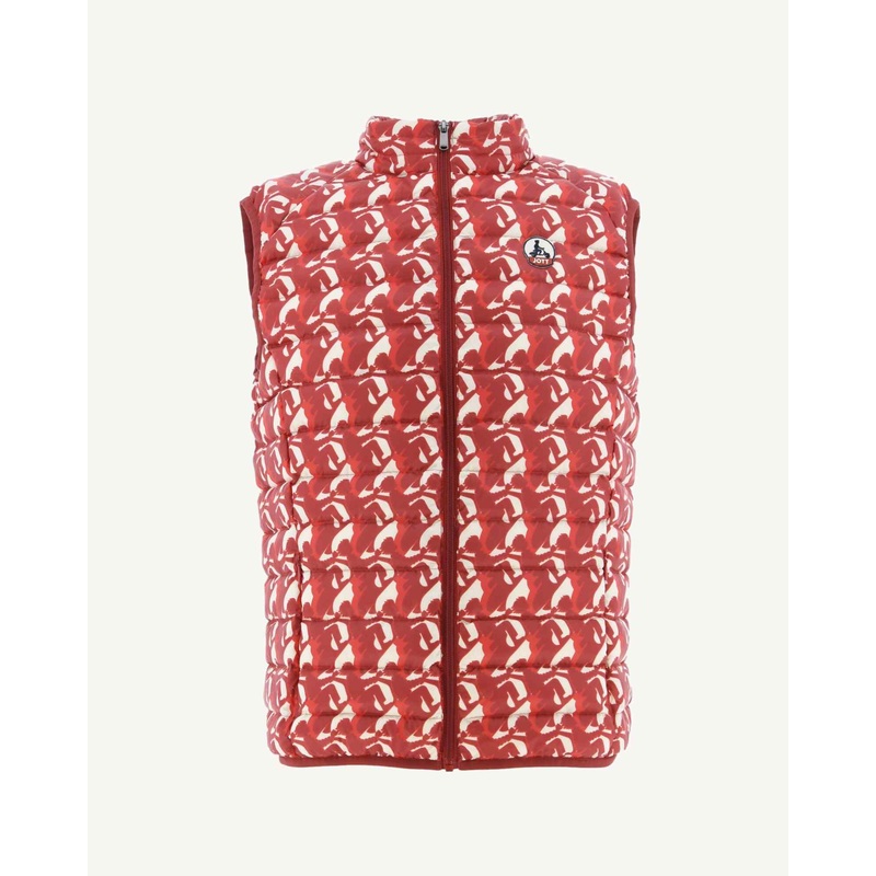 Bright red Monogram sleeveless jacket Tom