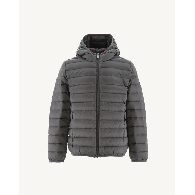 Children's light hooded down jacket Anthracite Hugo