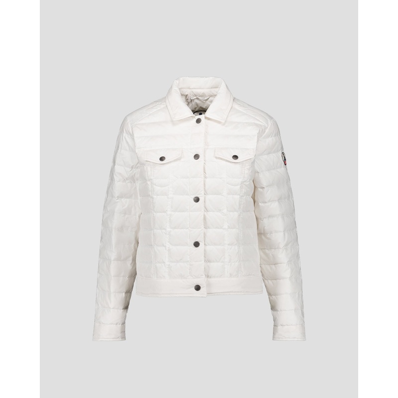 Doudoune courte esprit denim Blanc Elise