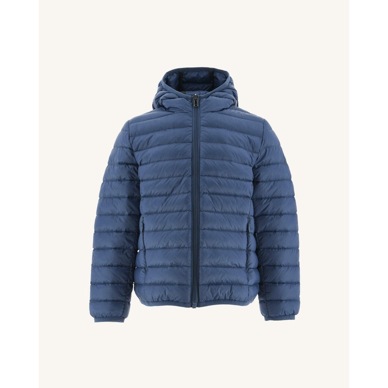 Doudoune lgre  capuche enfant Bleu jeans Hugo