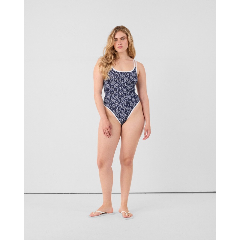 Maillot de bain femme Mono marine Mary monogram