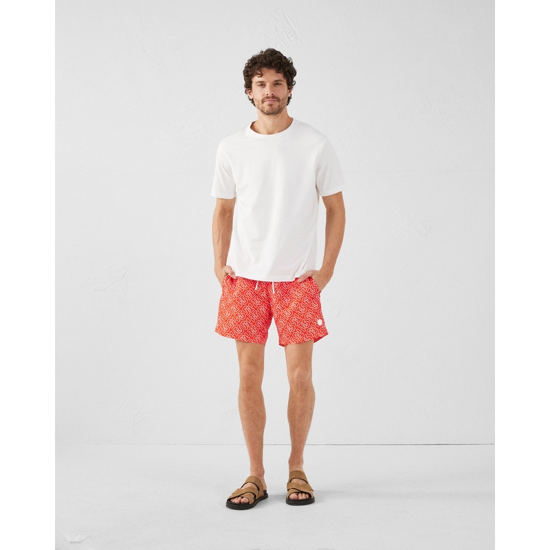 Maillot de bain Mono rouge feu Niolon monogram