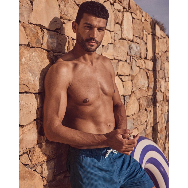 Maillot de bain Stripe marine/Bleu jeans Niolon stripe