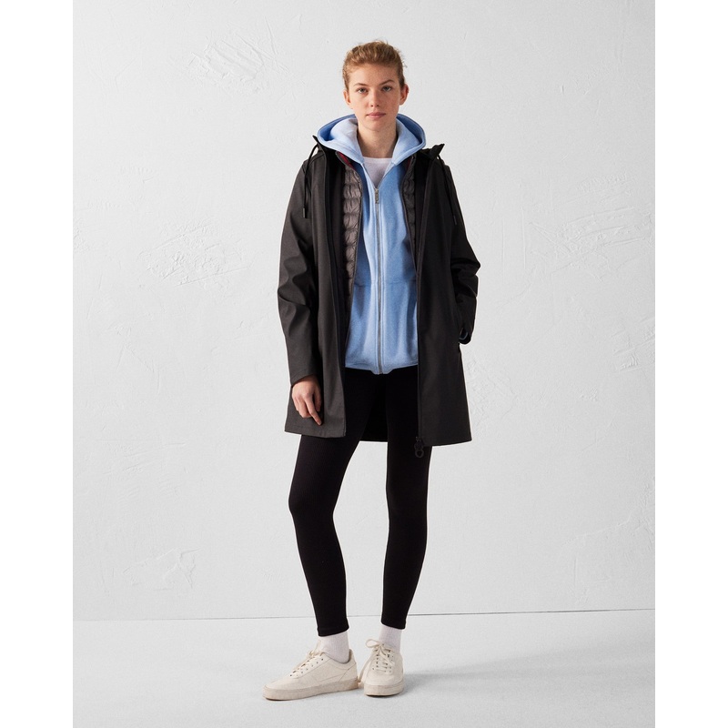 Parka mi-longue lgre Noir Erika