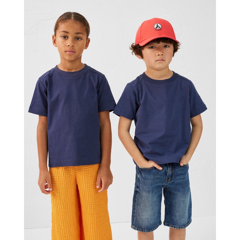 T-shirt col rond enfant en coton Marine Prado