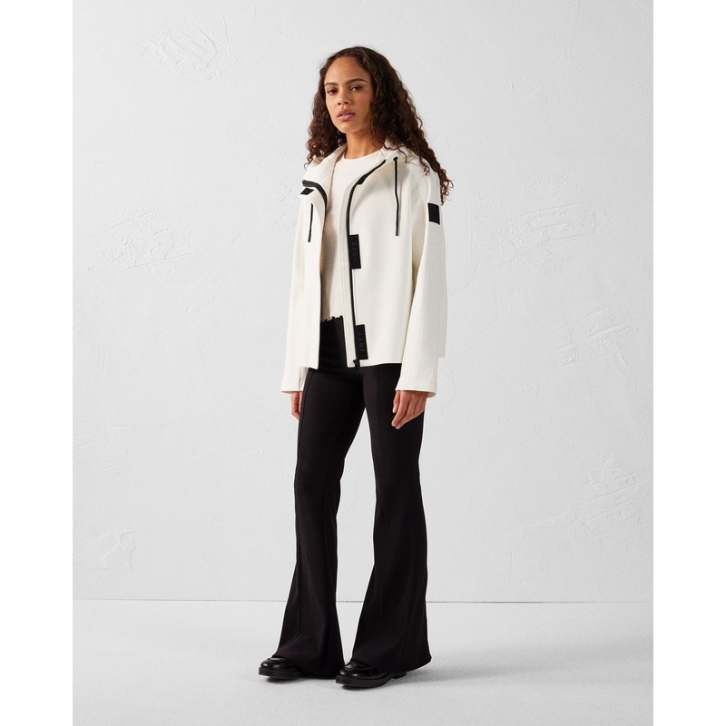 Veste courte bimatire 'oversize' Blanc Ellen